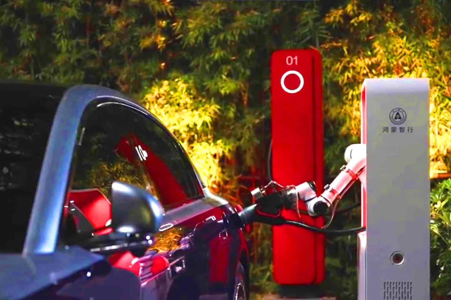 Robot charge voiture